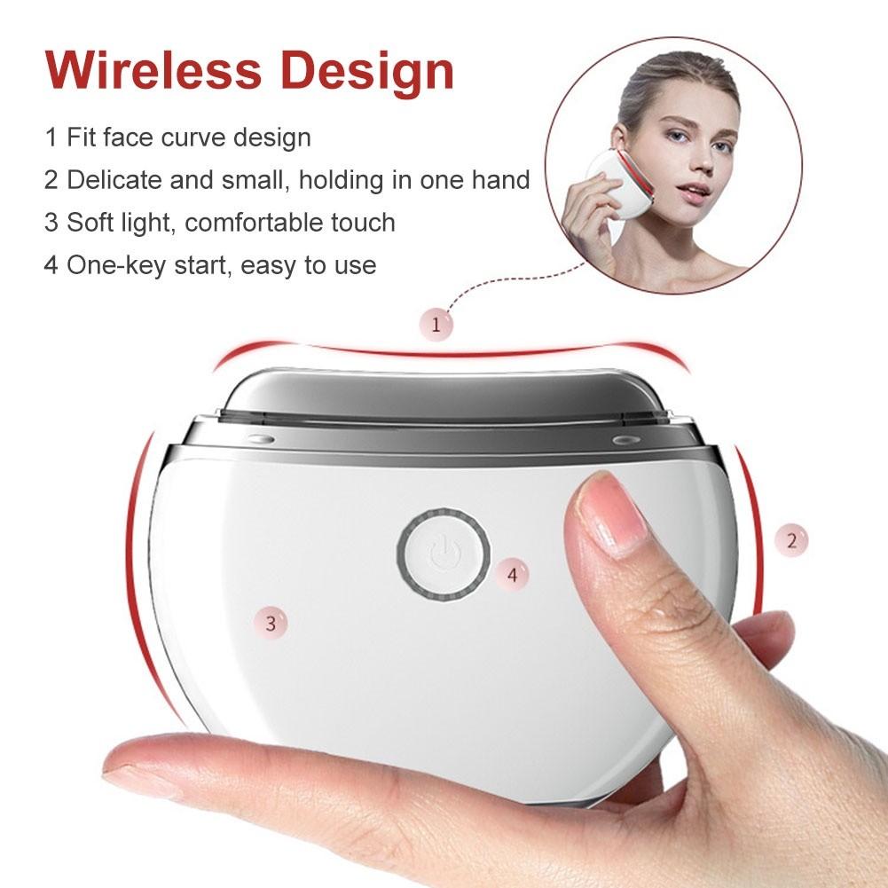 Small Portable Electric Gua Sha Scrapping Board Body Face Massage Beauty Instrument Facial Microcurrent Massager
