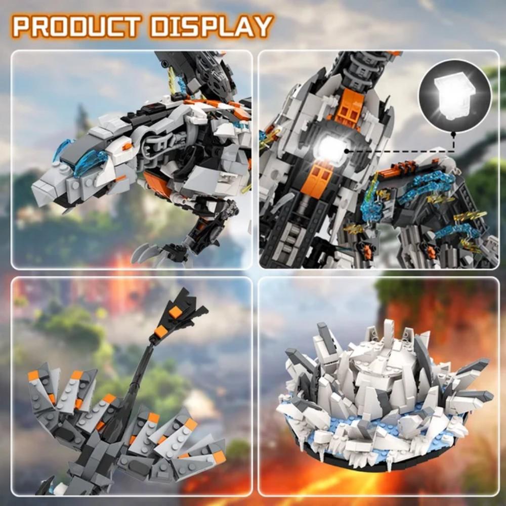 MOC Horizons West Storm Bird Dinosaur Building Blocks Zero Dawned Mechanical Slaughterspine Monster Bricks DIY Toy Birthday Gift