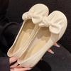 Fashion Mary Jane Women's Flat Shoes With Bow Moccasins Heel Office Ladies Footwear Young Vacation Popular Low Price 2025 Summer Social