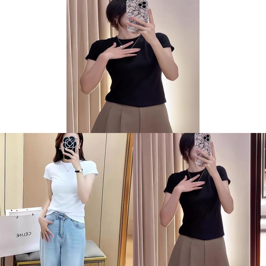 Short Sleeve T Shirt For Women With Slim Fit Cotton Blend Casual Summer Top