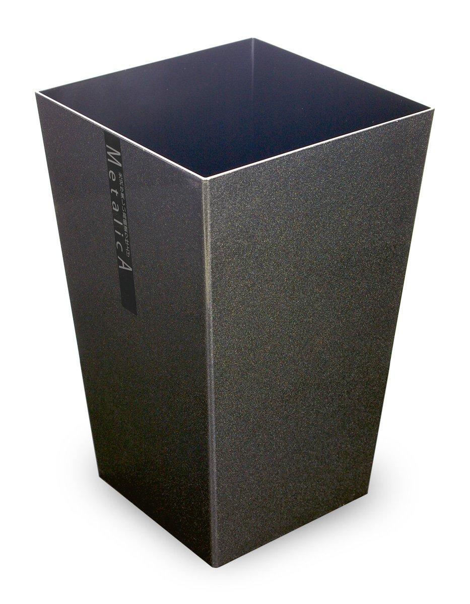 

TATSU-CRAFT Metallica M-Square Dustbin, Metallica GM Gunmetal, 6.7L, Stylish, Lidless, Outdoor, Kitchen, Living Room, Slim, Metallic Color, Interior