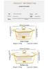 Luxury Ceramic Tableware Set: Rectangular Baking Pan, Casserole Stand, Candle-Heated Soup & Dry Pot