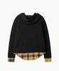 Leondi Blended Layer Hoodie Knit - Black