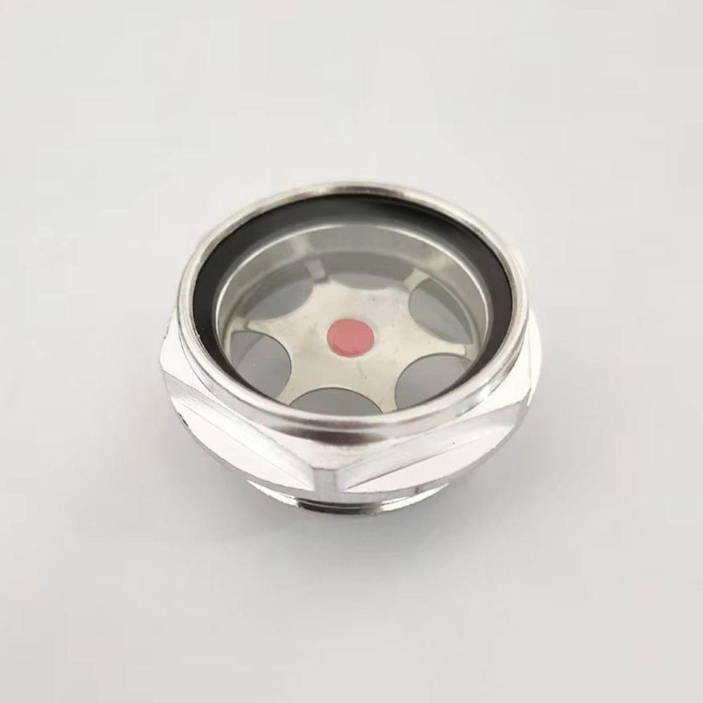 1Pcs G1/4 G3/8 G1/2 G3/4 Oil Sight Window Male Thread G1 G1-1/4 G1-1/2 BSP NPT Oil Level Sight Glass Tempered Glass Aluminum