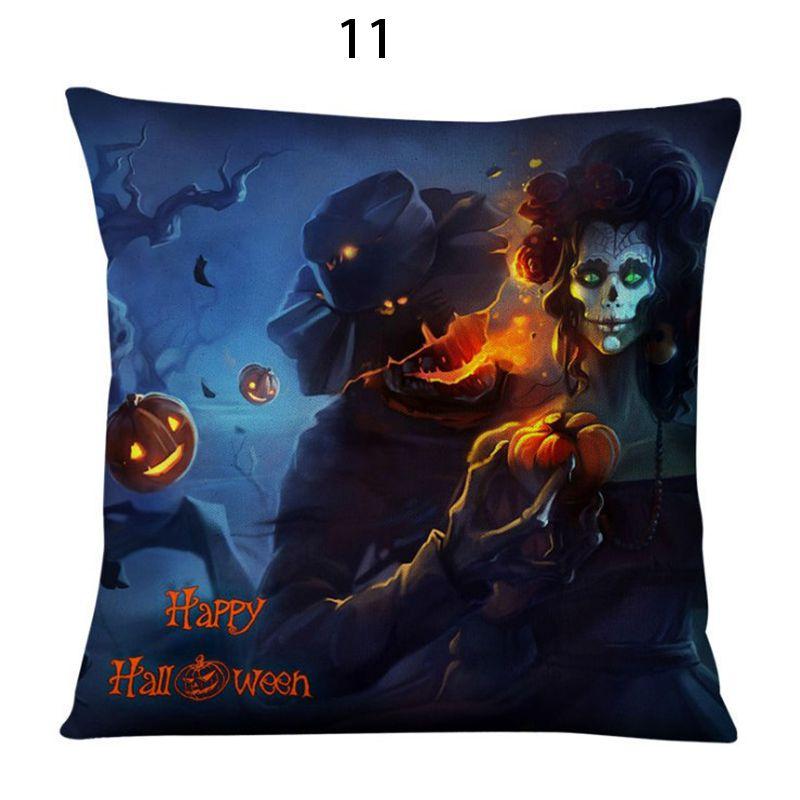 Luxurious Cotton Linen Square Halloween Pattern Throw Pillow Case Cover For A Timeless And Elegant Home Decor