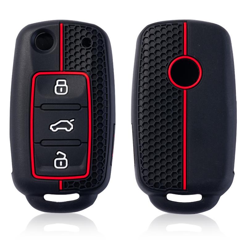 New Fashion Silicone Car Key Cover For Vw Volkswagen Polo Tiguan Passat B5 B6 B7 Golf 4 5 6 Mk6 Jetta Lavida Skoda Octavia Seat