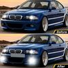 2PCS Foglight Cover For BMW E46 M3 2001- 2006 LED Fog Lamp Headlight Front Bumper Foglight Cover Dual Holes