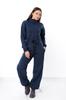 Jumpsuit – Women's Warm Zip-Up with Stand Collar & Waist Tie, Winter 8443-025 HC