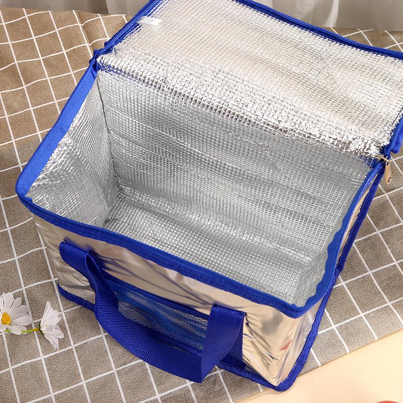 Portable Aluminum Foil Insulated Lunch Bag for Outdoor Picnic