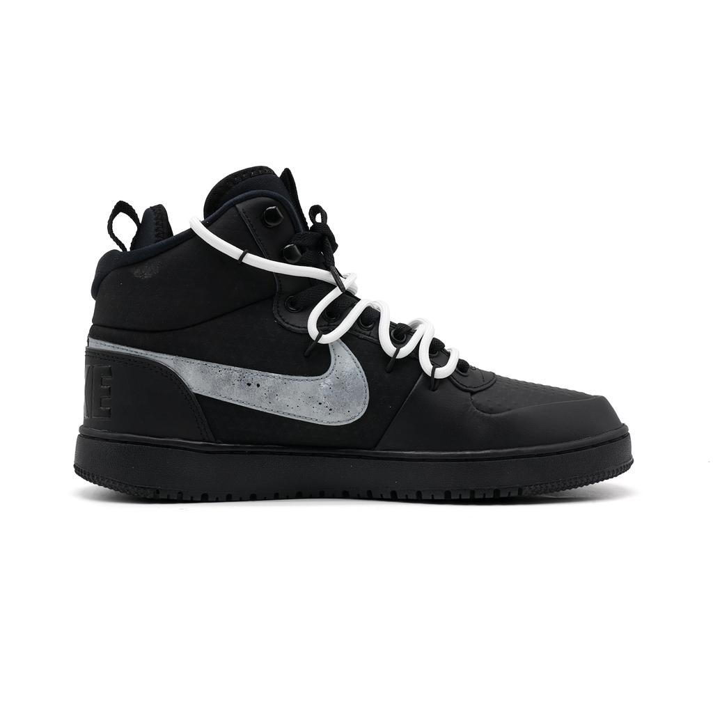 Nike Court Borough Graffiti Tusz Skóra Syntetyczna Odporna na Ciepło i Ścieranie Buty Skateboardowe Średniej wysokości Męskie Czarne Szare AA0547-002(Zespół 1727- )