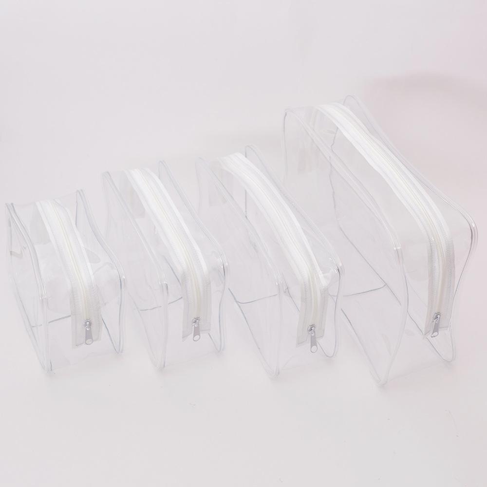 PVC Large Capacity Transparent Waterproof Makeup and Toiletry Bag with Zipper, Customizable Logo