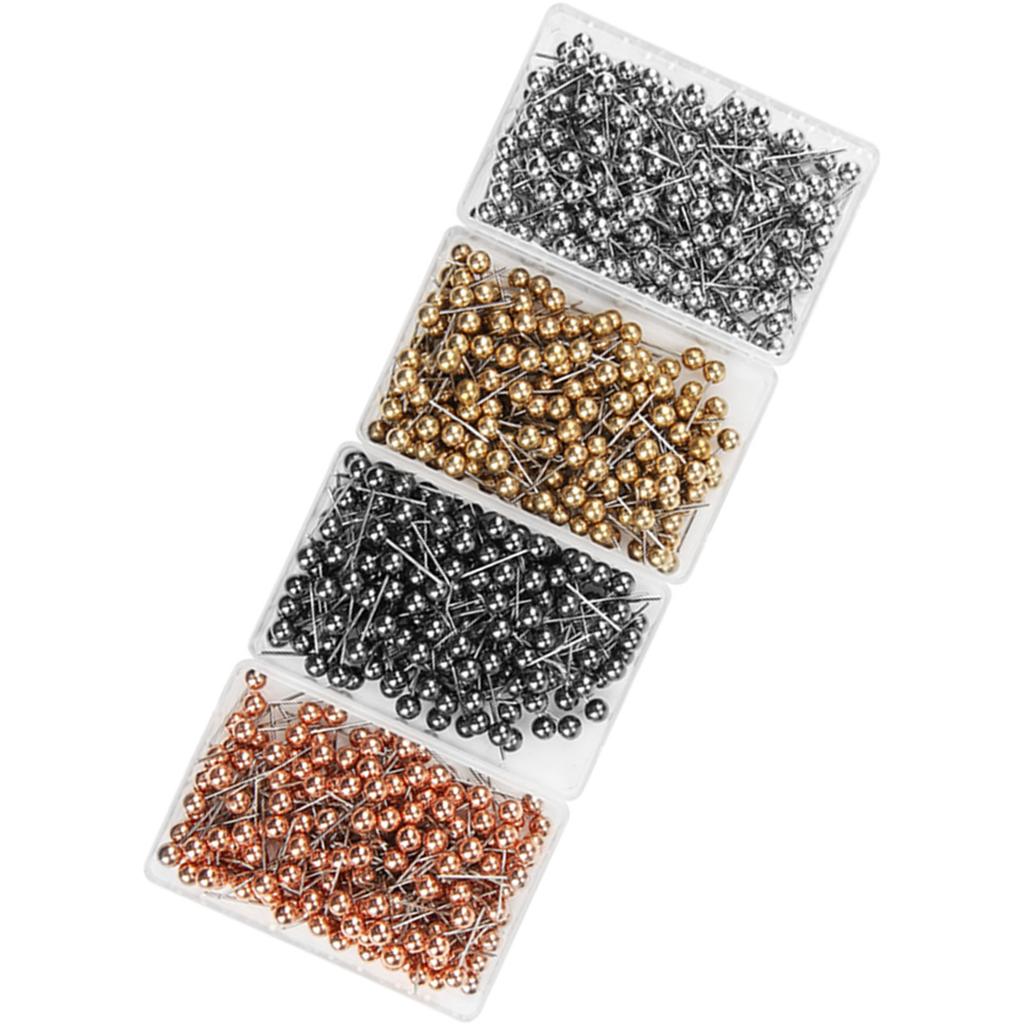 800pcs Multi Color Round Pearl Head Pins Dressmaking Sewing Fixed Marking Tool