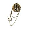 Punk Gothic Ausrüstung Uhr Brosche Quasten Kette Brosche Anstecknadel Brustnadeln Vintage Kragen Mantel Pin Anzüge Hemd Pin Schmuck Geschenk