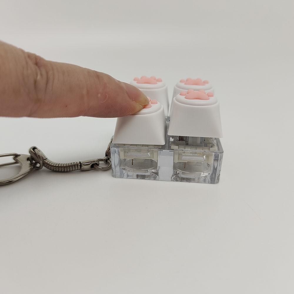 Novel Fingertip Slow Pressure Pressing Toykey Silicone Soft Cat Paws Keychain Key Ring Pendant Mobile Phone Pendant Accessorie