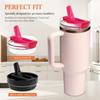 40 Oz Tumbler Lid With Flip Straw Replacement Tumbler Cover Leakproof Cup Lid Removable Cup Flip Straw Lids Drinking Cup Lid
