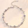 925 Sterling Silver Bracelet Zircom For Women Men Lovely Flower Chain Fashion Wedding Party Cute Lady Nice Jewelry