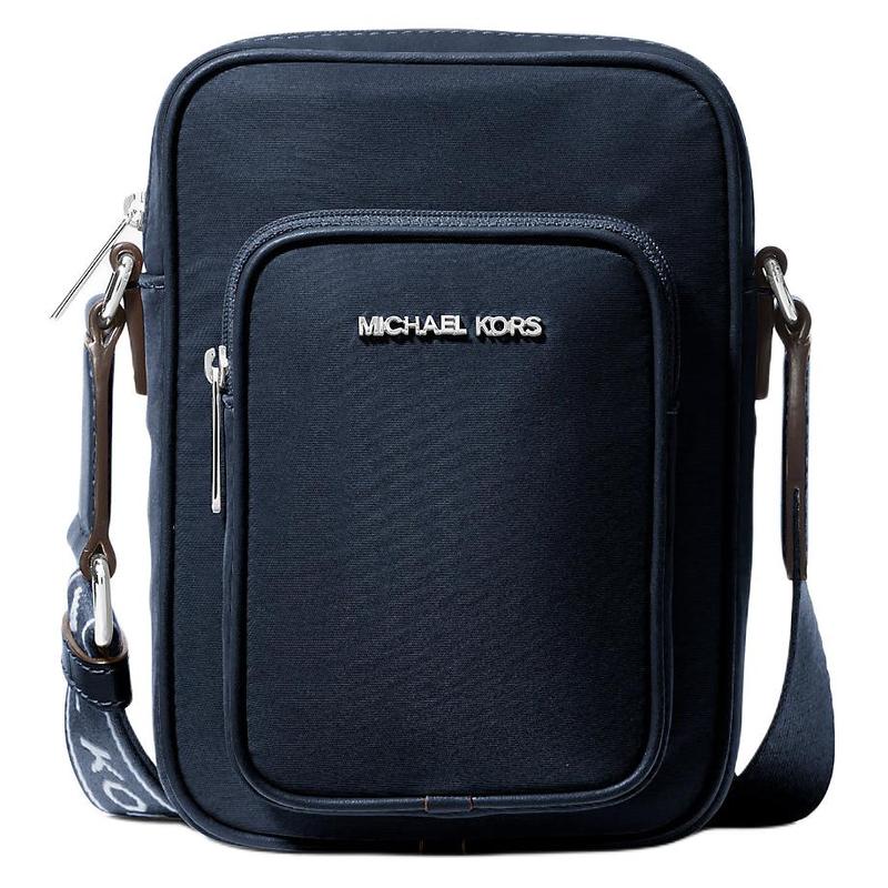 MICHAEL KORS Khai Khai Logo Nylon Shoulder Crossbody Bag Unisex Couple Style Navy Blue синий