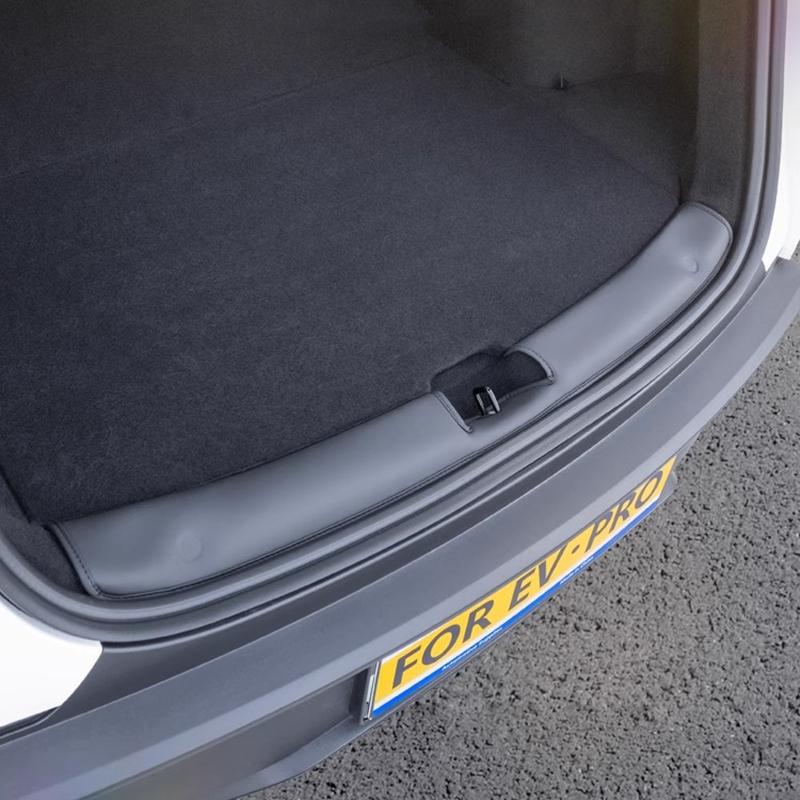Für Tesla Model Y Juniper 2025-2026 Leder Kofferraumschwellenschutz Schutzabdeckung Hinterer Ladeboden Schwellenleiste Kratzfeste Zubehörteile