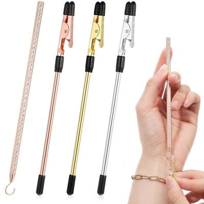 2 Piezas Ayudante de Pulsera Herramienta de Ayuda Gancho Cierre Herramientas de Joyería Ayudante de Colocación de Pulsera de Metal para Pulsera Collar Joyería