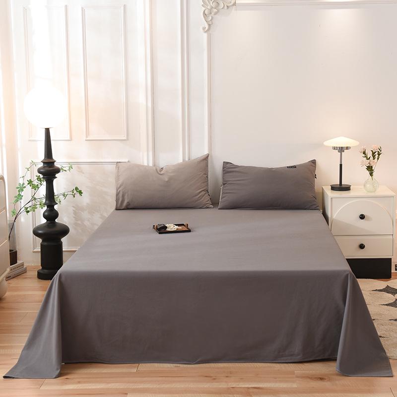 Class A 100% Xinjiang Cotton Brushed Pure Cotton Bed Sheet for Double XL Beds, All-Season, Household.