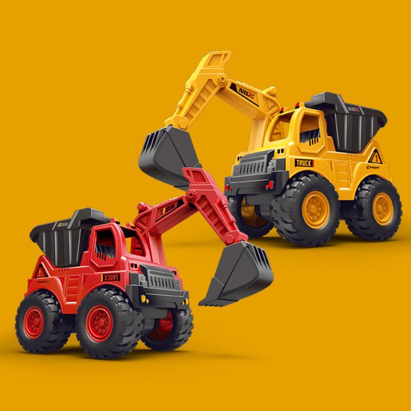 Childrens Inertia Excavator Dump Truck Toy For Developmental Play And Handeye Coordination