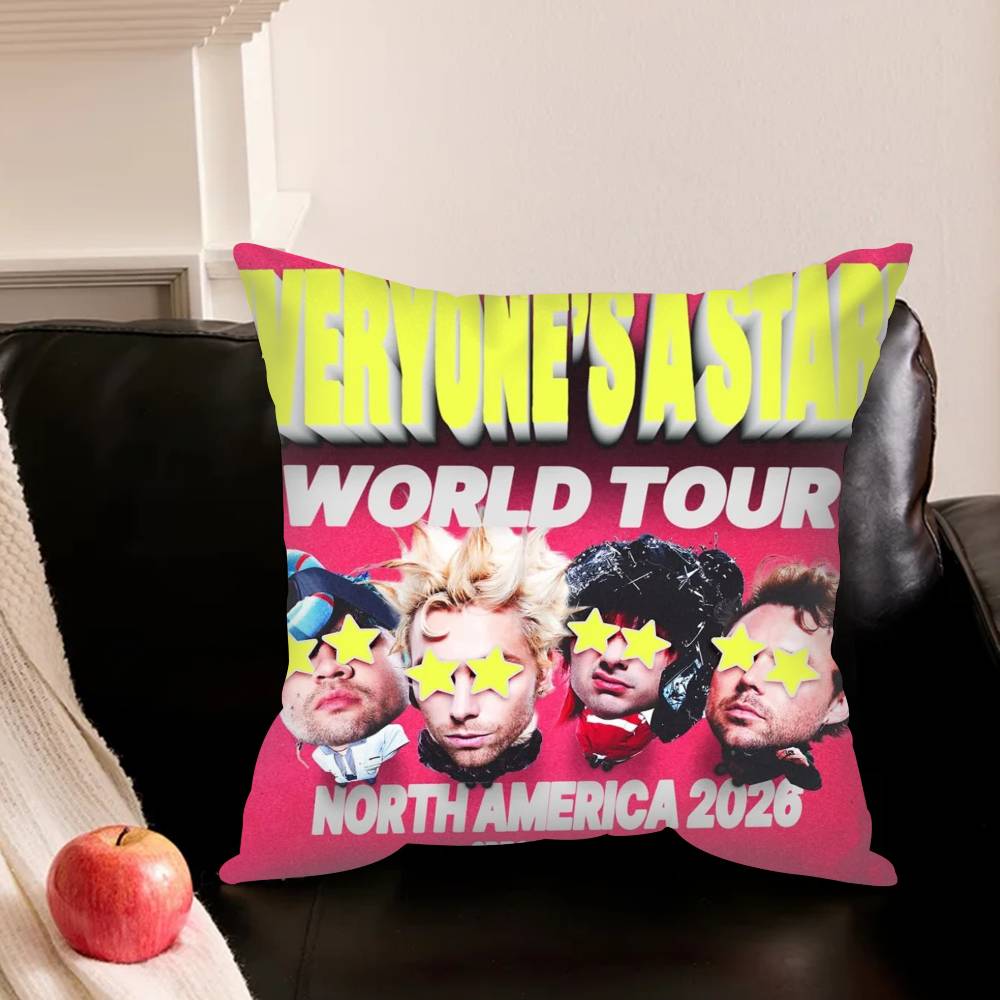 Band 5 Seconds Of S-Summer 50S Pillowcase For Sofa Room Office Decor Printing Protector Cushion Cover Valentine Gift Custom