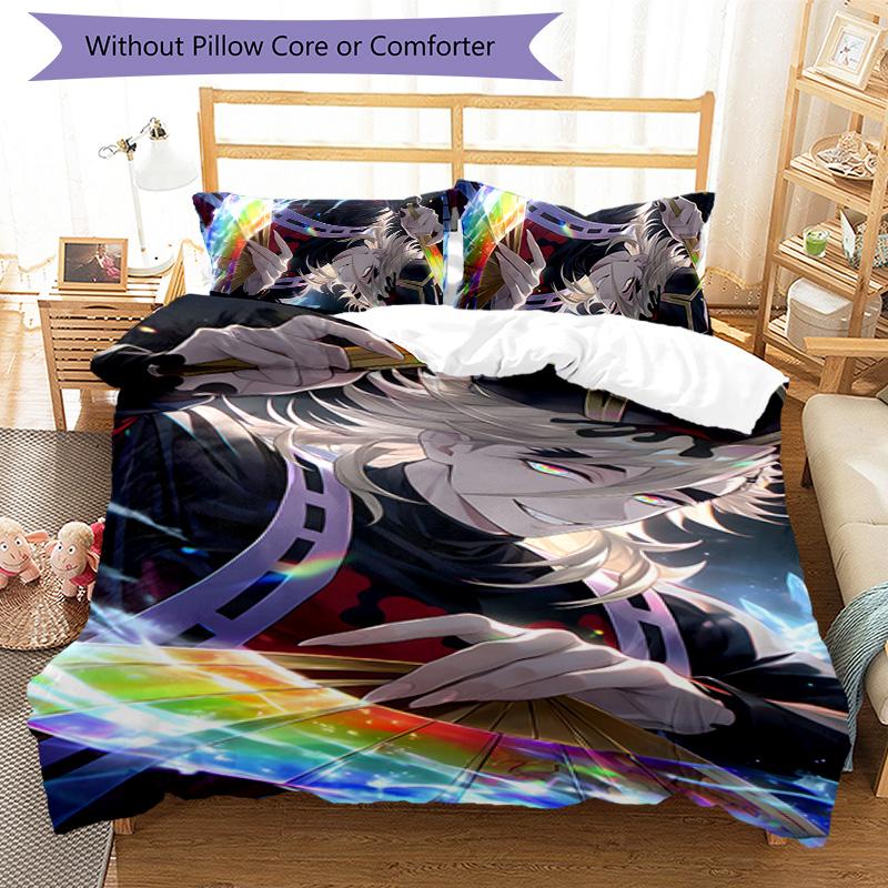 3pcs douma1 Design Cover Set - HD Printed Bedding with 1 Cover and 2 Pillowcases - Perfect for Home and Dorm Decor