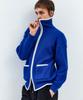 Trip Le Sens Two-Way Combination Wool Zip-Up Knit_Blue