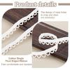 PH PandaHall 10 Yards Cotton Petite Braid Trim with Loop 5/8 inch Buttonhole Ribbon Braid Trim White Buttonhole Lace Trim for Wedding Bridal Dress