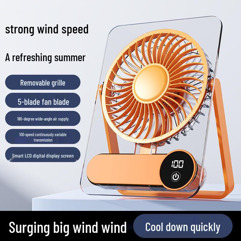 Ultra-thin Wall-mountable High Wind Power Handheld Desktop Fan for Dormitory and Office