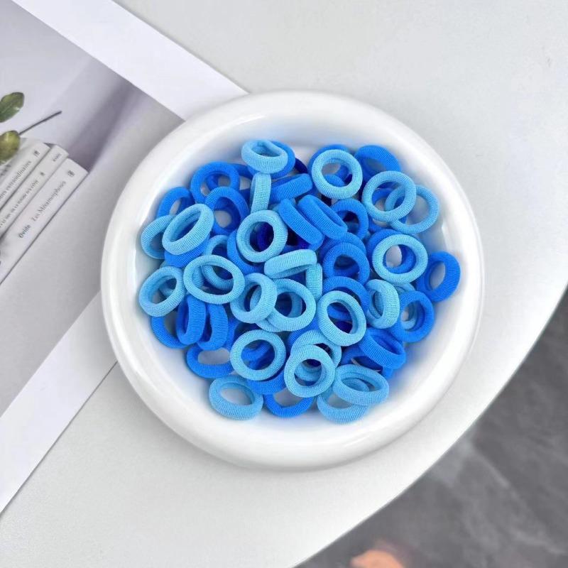 

10 шт. цветные базовые нейлоновые резинки для волос для девочек, резинка для волос с хвостиком, детские модные аксессуары для волос 10pcs синий