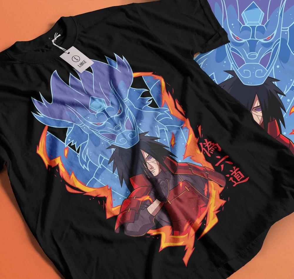 

naruto shippuden anime t shirt, Madara Uchiha, Manga Strip Horror lot M