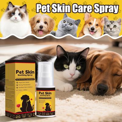 Itch Relief Pet Spray - Skin Soothing LeaveIn Conditioner for Cats, 50ml Gog Cat Spray for Grooming, Moisturizing & Wound Care