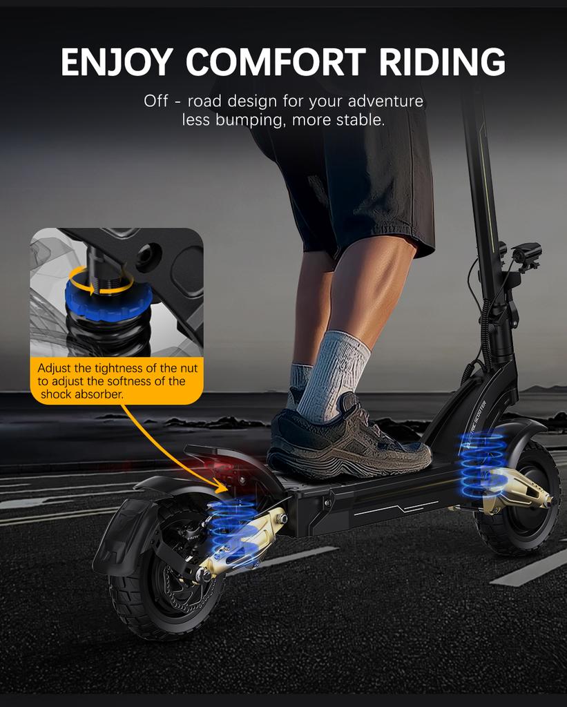 OOTD S30 3000W Peak Electric Scooter Adult Dual Motor 23.4AH 65km/h Hydraulic Brake Foldable E Scooter 10" Fat Tire All Terrain