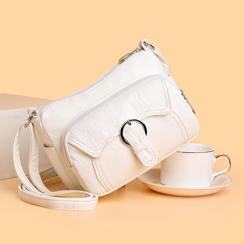 New simple casual women's bag middle-aged mother large-capacity multi-pocket practical shoulder messenger bag