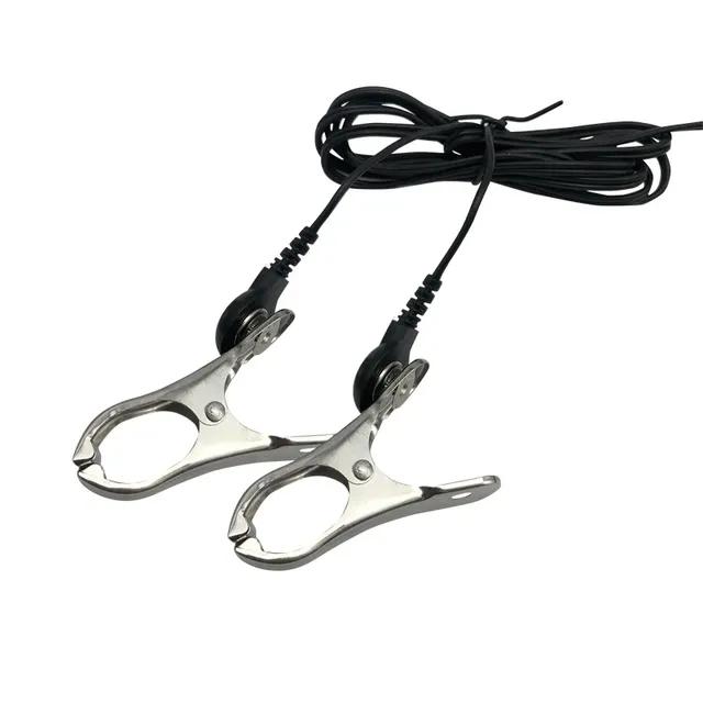 Elektroschock Nippelklemmen Clips Brust BDSM Bondage Fessel Fetisch Penisschloss elektrisches medizinisches Themen Sexspielzeug