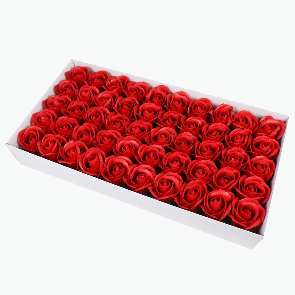 50Pcs Artificial Flower Roses Heads Dia4.5cm Wedding Decor Flower DIY Handmade Soap Flower Valentine's Day Gift Roses