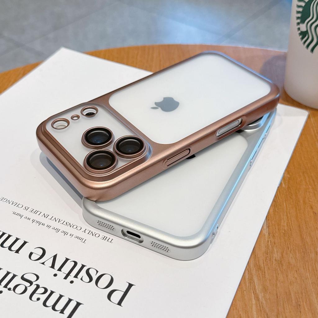 Matte Electroplating Is Suitable for IPhone 17 Phone Case with Lens Film Apple 17 ProMa Anti Drop PC Protective Case