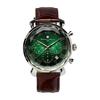 [Salvatore Mara] Uhr Multifaceted Glas Chronograph Business Formal Herren Grün Braun SM19104-SSGRGDBR