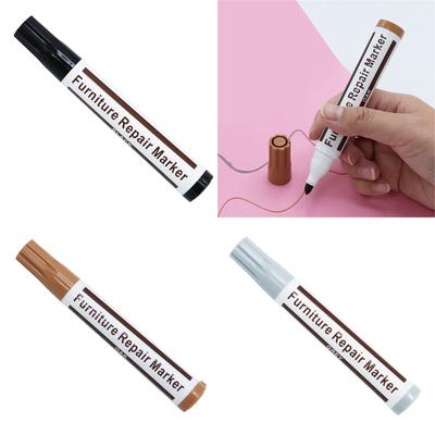 Professionelles Reparaturwerkzeug für Kratzer auf Holzböden, Tischen und Möbeln. Stifte zum Ausbessern von Holzkratzern. Reparaturmarker