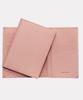 Matt Saffiano Cowhide Combination Passport Wallet Pink