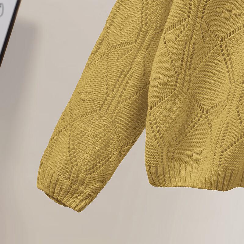 Women's Hollow Knit Long Sleeve Top