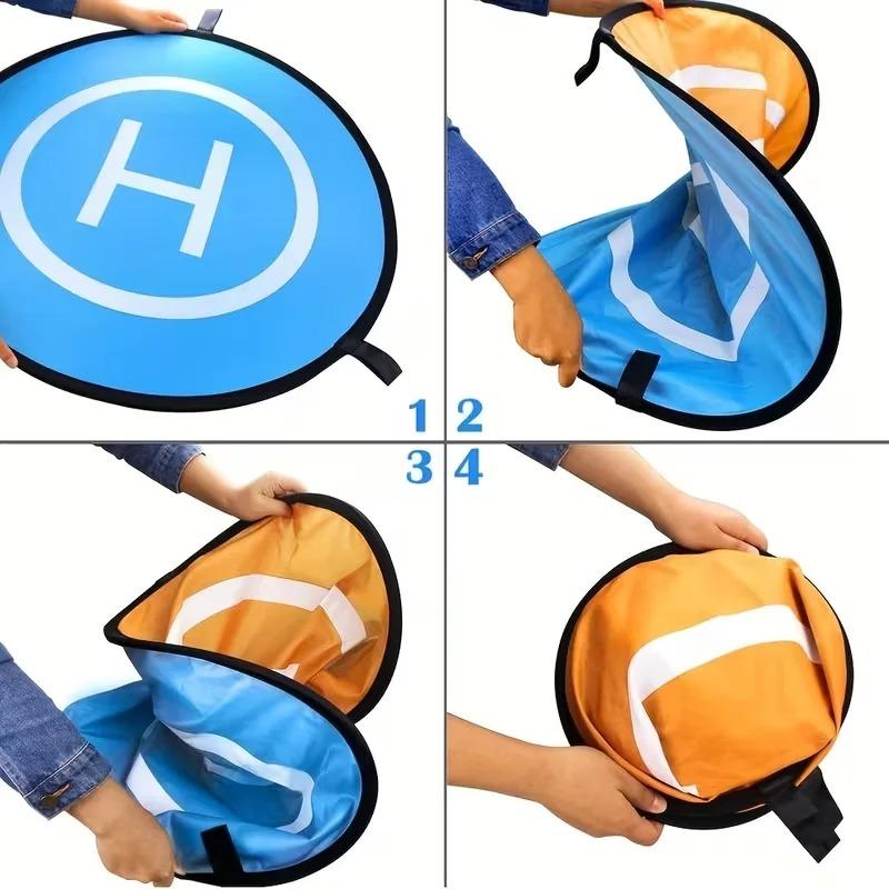 Universal Foldable Drone Landing Pad 55cm 75cm Rc Quadcopter Takeoff Mat Waterproof Parking Apron For Outdoor Flying