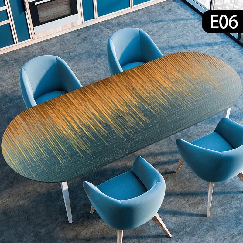 Oval Table Cover Oil-Proof Elastic Fitted Edge Dining Tablecloth Waterproof Outdoor Picnic Courtyard Coffee Tea Table Cloth