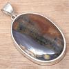 Pendant Ocean Jasper Gemstone Handicraft Valentine'Day Silver Jewelry 2.25"