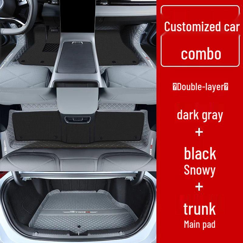 Compatible Galaxy L6 Double Layer Floor Mats & Bumper for 23-25 Models - Car Interior Accessories
