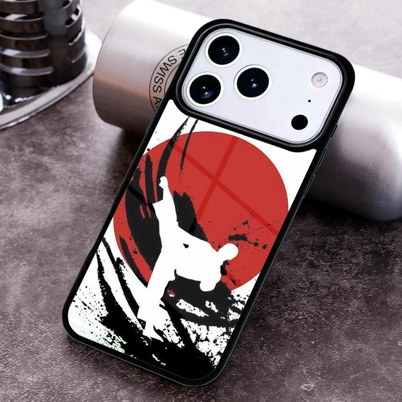 Kyokushin Karate Symbol Phone Case for iPhone 17 16 15 Pro Max Air 14 13 12 11 Plus Shockproof Capa Cover