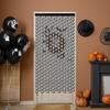Halloween Foil Fringe Curtain Metallic White Ghost Tinsel Streamer Halloween Party Photo Booth Backdrops for Wall Door Indoor Outdoor Decoration
