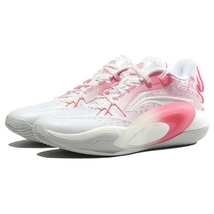 Li-Ning Shock Absorbing Durable Low Top Basketball Shoes Men Sneakers Pink ABPS047-2