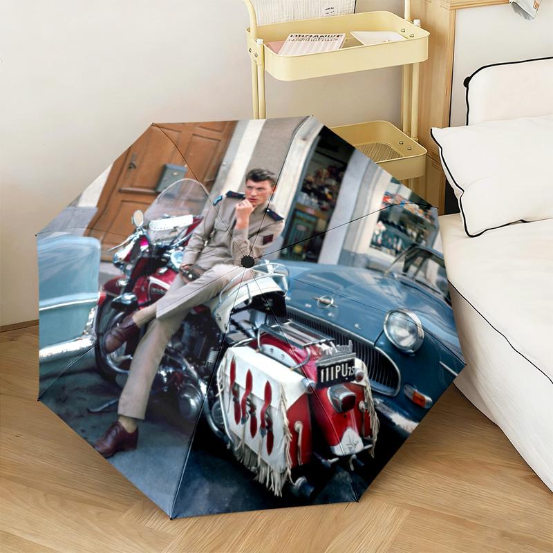 French legendary rock singer and actor Johnny Hallyday umbrella is suitable for all seasons, including home travel and outdoor activities Y1